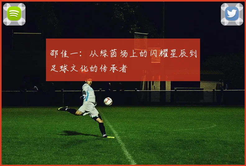 邵佳一：从绿茵场上的闪耀星辰到足球文化的传承者